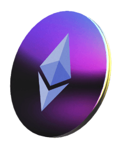 Floating ETH coin.